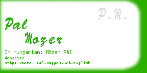 pal mozer business card