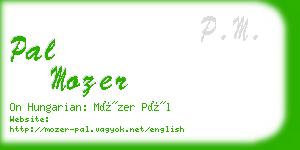 pal mozer business card